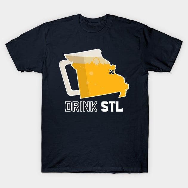 Drink STL - St. Louis Beer Shirt T-Shirt by BentonParkPrints